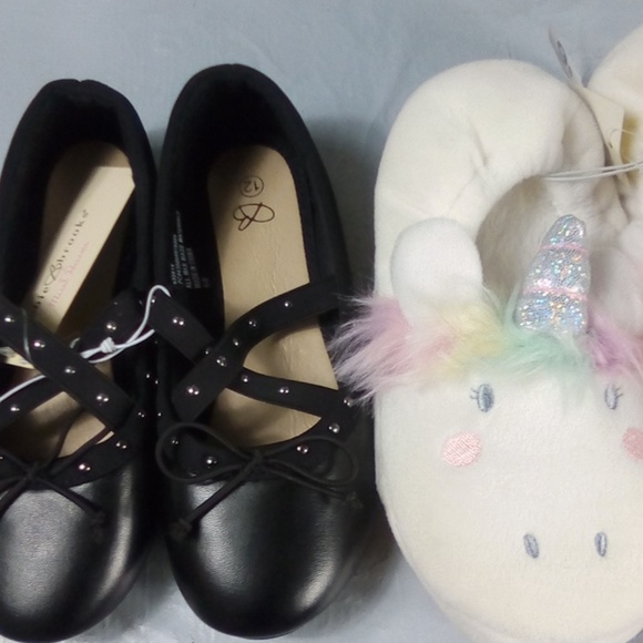 black unicorn slippers